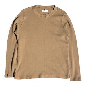 Everlane Waffle Knit Crew Camel Brown